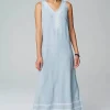 Placed-Embroidery Maxi Dress | Jjill