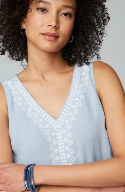 Placed-Embroidery Maxi Dress | Jjill