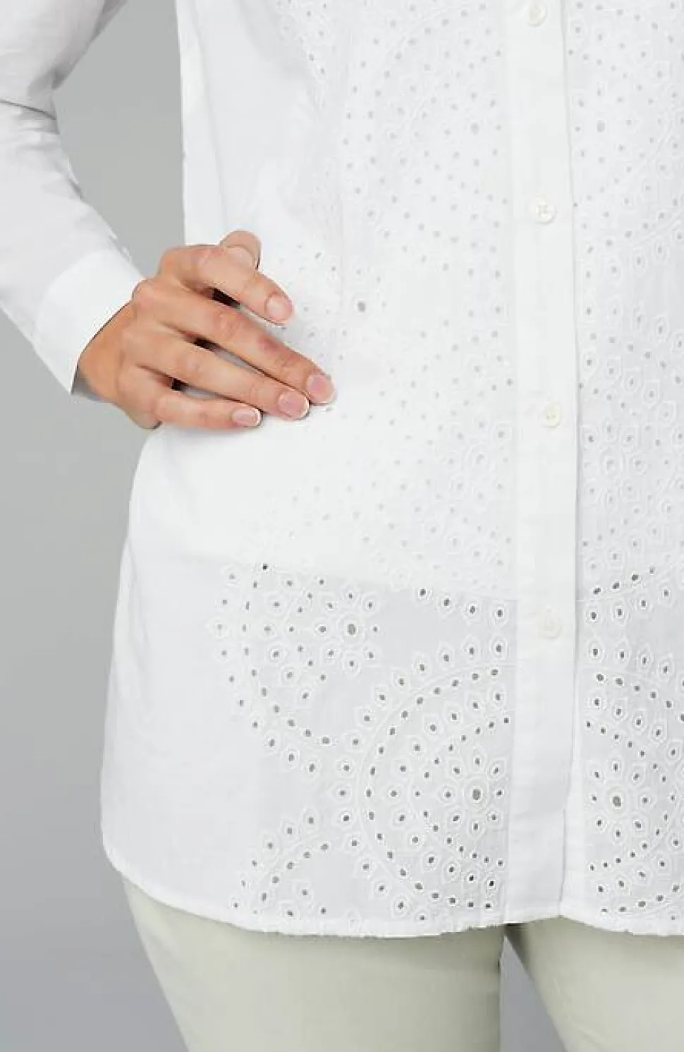 Placed-Eyelet Tunic | Jjill