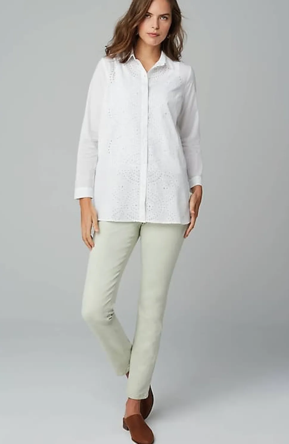 Placed-Eyelet Tunic | Jjill