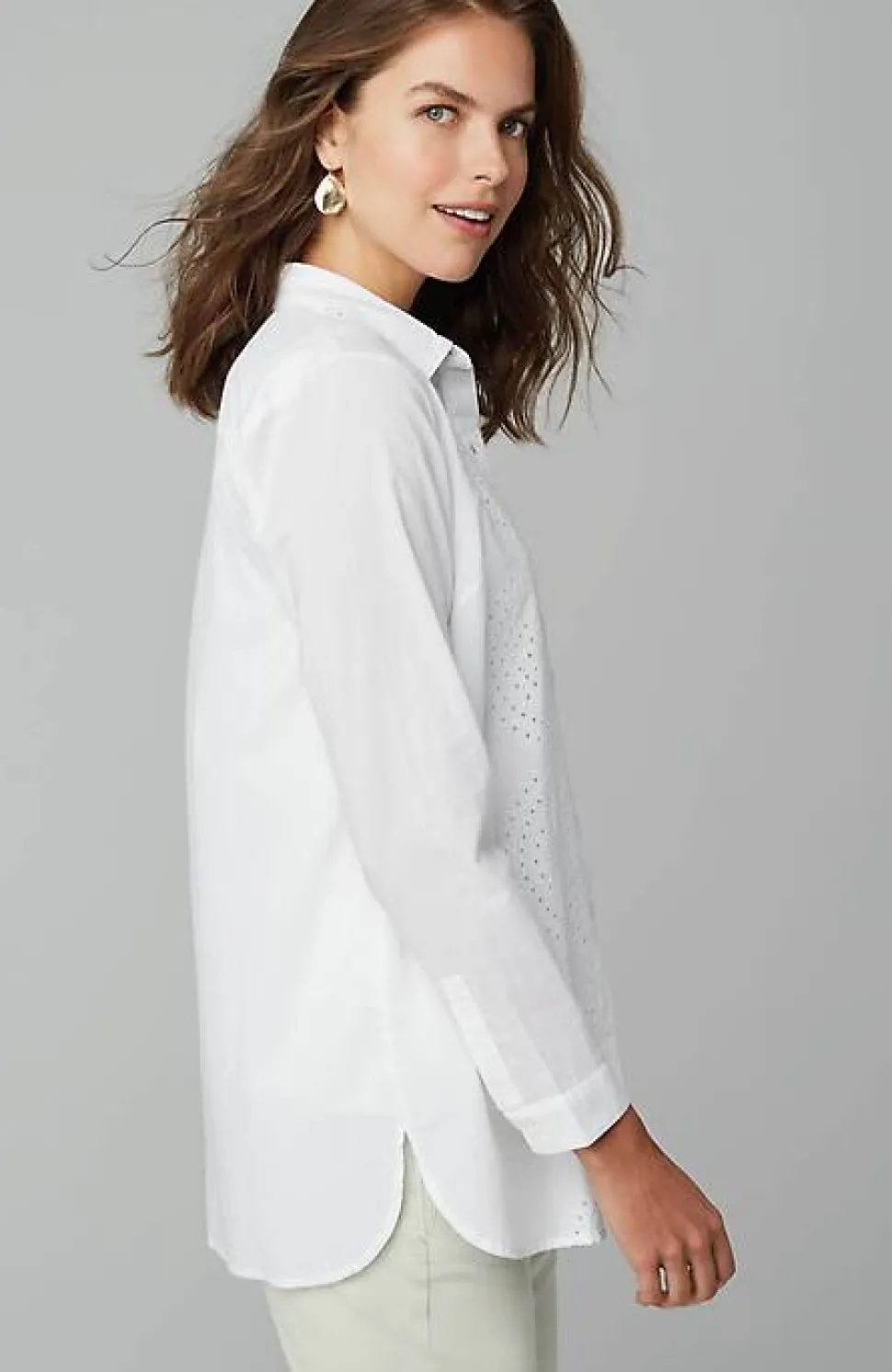 Placed-Eyelet Tunic | Jjill