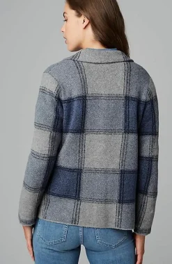 Plaid Button-Front Sweater | Jjill