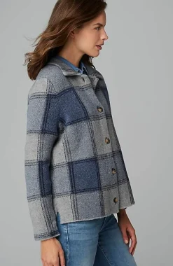 Plaid Button-Front Sweater | Jjill