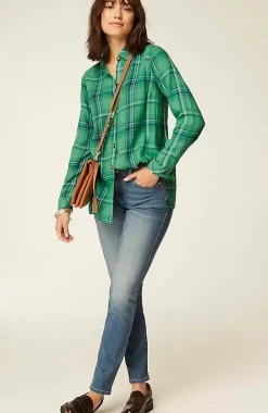 Plaid Button-Front Tunic | Jjill