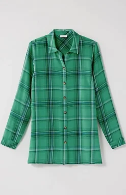 Plaid Button-Front Tunic | Jjill