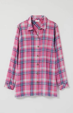 Plaid Button-Front Tunic | Jjill