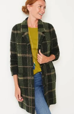 Plaid Notch-Collared Topper | Jjill