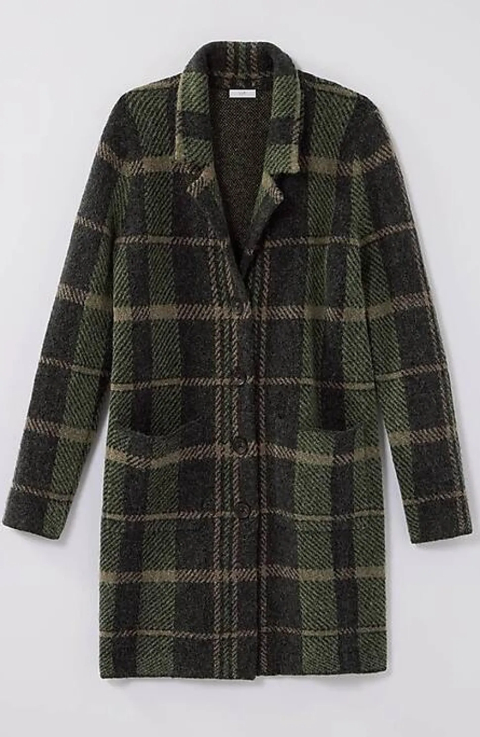 Plaid Notch-Collared Topper | Jjill