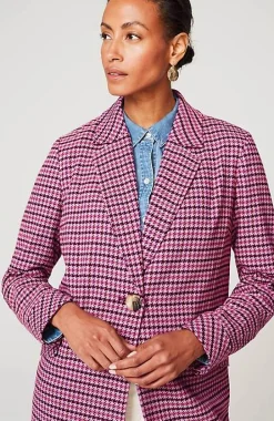 Plaid Notched-Collar Jacket | Jjill