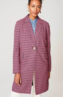 Plaid Notched-Collar Jacket | Jjill