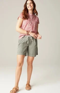 Pleated Shorts With Rope Belt | Jjill