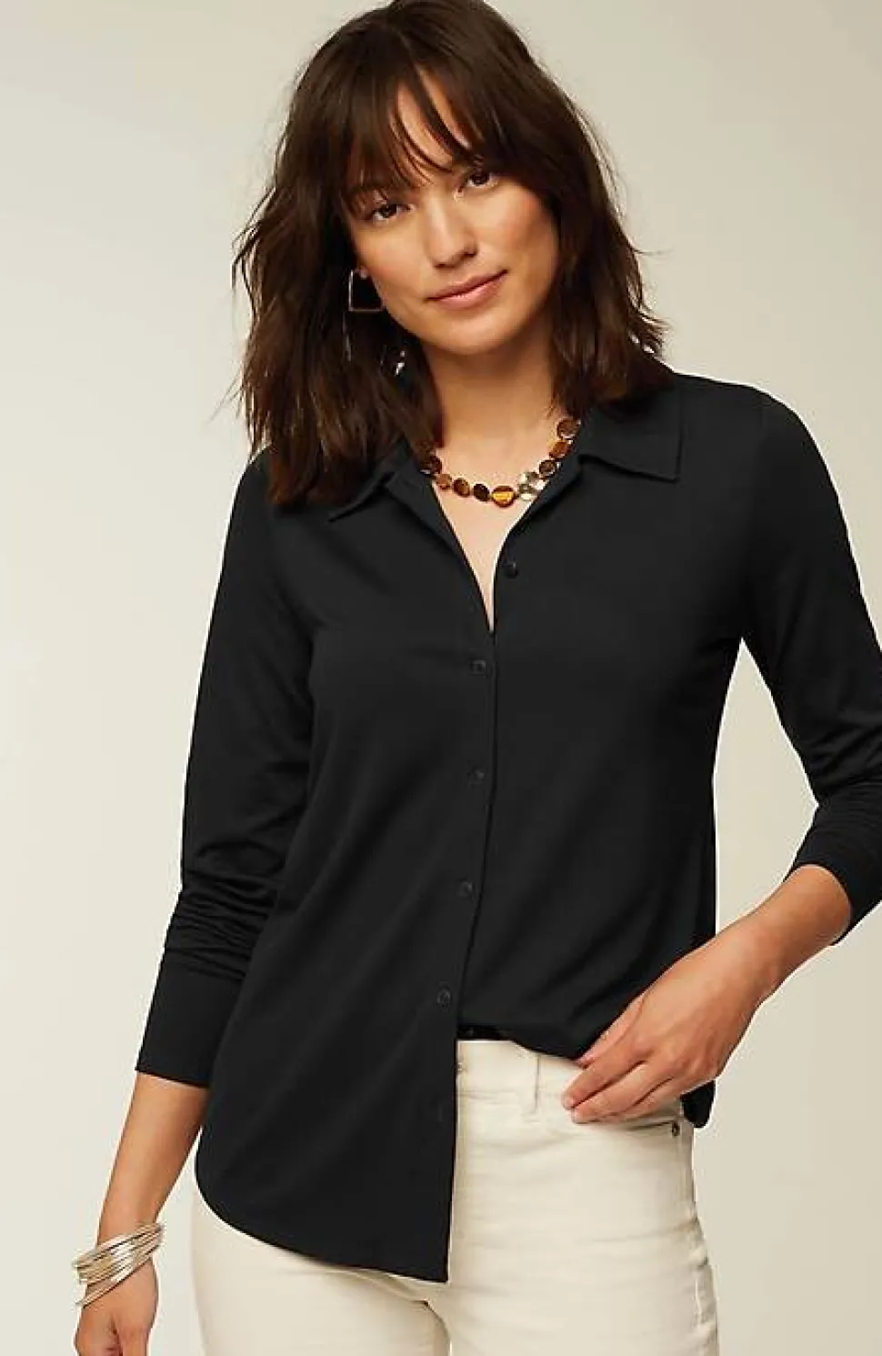 Ponte Knit Shirt | Jjill