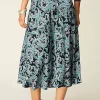 Printed A-Line Midi Skirt | Jjill