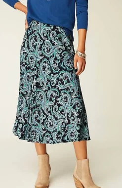 Printed A-Line Midi Skirt | Jjill