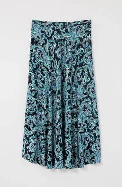 Printed A-Line Midi Skirt | Jjill