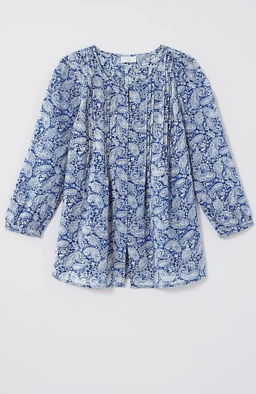 Printed A-Line Pintucked Top | Jjill