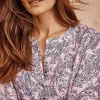 Printed Linen Pintucked Popover | Jjill