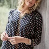 Printed U0026 Embroidered V-Neck Top | Jjill