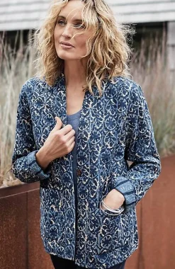 Pure Jill Block-Printed Reversible Jacket | Jjill