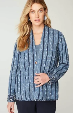 Pure Jill Block-Printed Reversible Jacket | Jjill