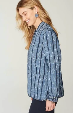 Pure Jill Block-Printed Reversible Jacket | Jjill