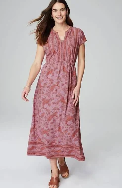 Pure Jill Border-Print Maxi Dress | Jjill