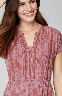 Pure Jill Border-Print Maxi Dress | Jjill