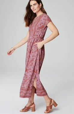 Pure Jill Border-Print Maxi Dress | Jjill