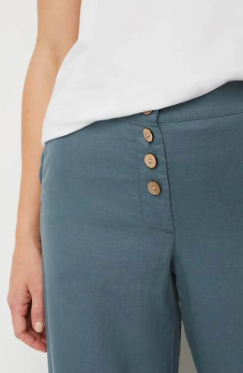 Pure Jill Button-Fly Wide-Leg Pants | Jjill