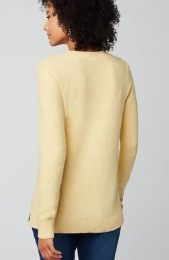 Pure Jill Button-Front Crew-Neck Sweater | Jjill