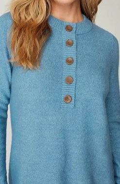 Pure Jill Button-Front Crew-Neck Sweater | Jjill
