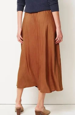 Pure Jill Crinkled Acid-Wash Skirt | Jjill