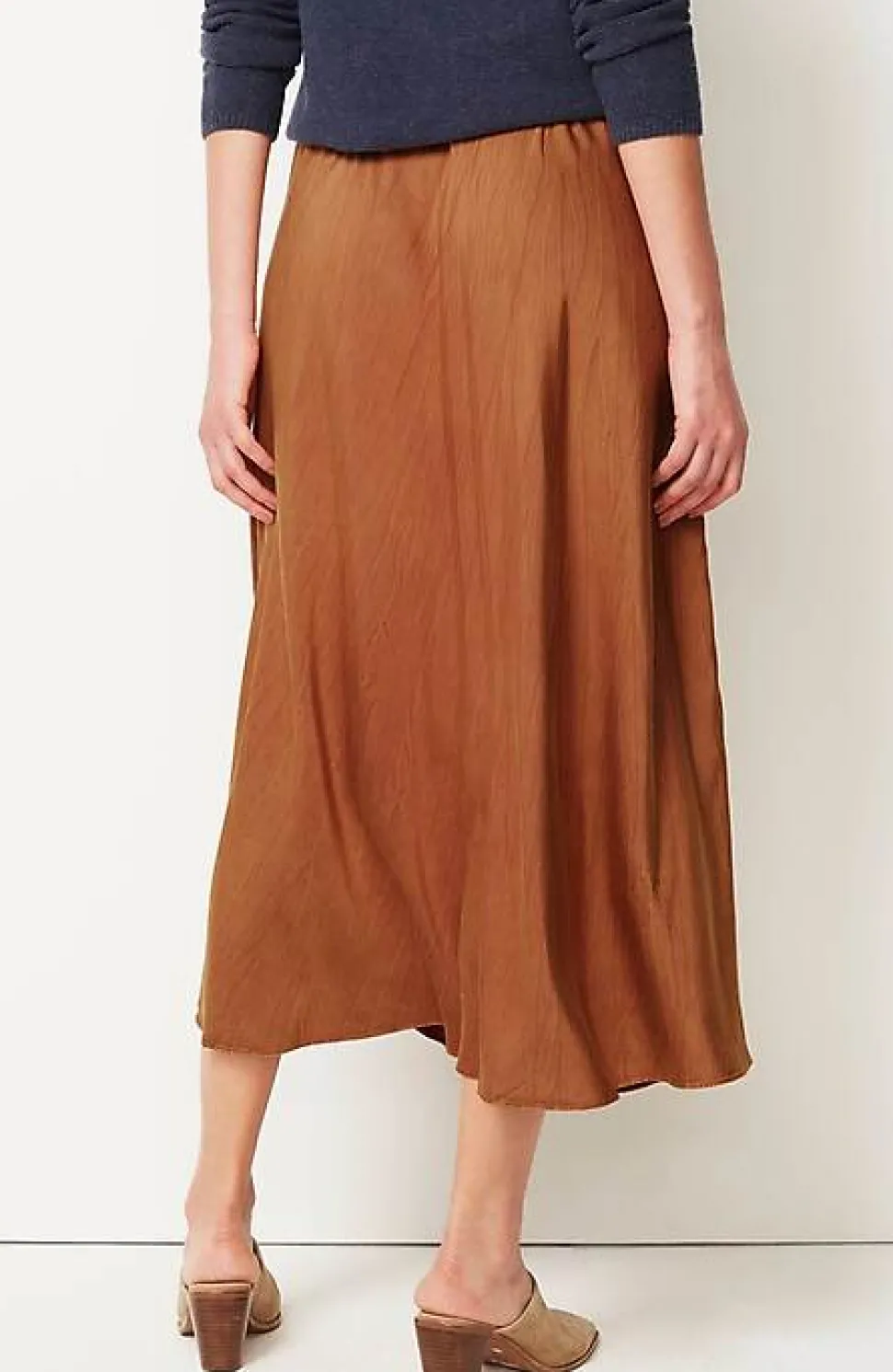 Pure Jill Crinkled Acid-Wash Skirt | Jjill