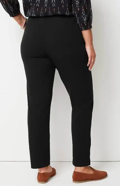 Pure Jill Diagonal-Knit Straight-Leg Pants | Jjill