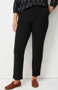 Pure Jill Diagonal-Knit Straight-Leg Pants | Jjill