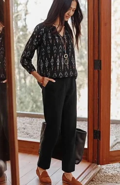 Pure Jill Diagonal-Knit Straight-Leg Pants | Jjill