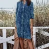 Pure Jill Double-Cloth Indigo Shirtdress | Jjill
