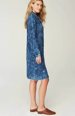 Pure Jill Double-Cloth Indigo Shirtdress | Jjill
