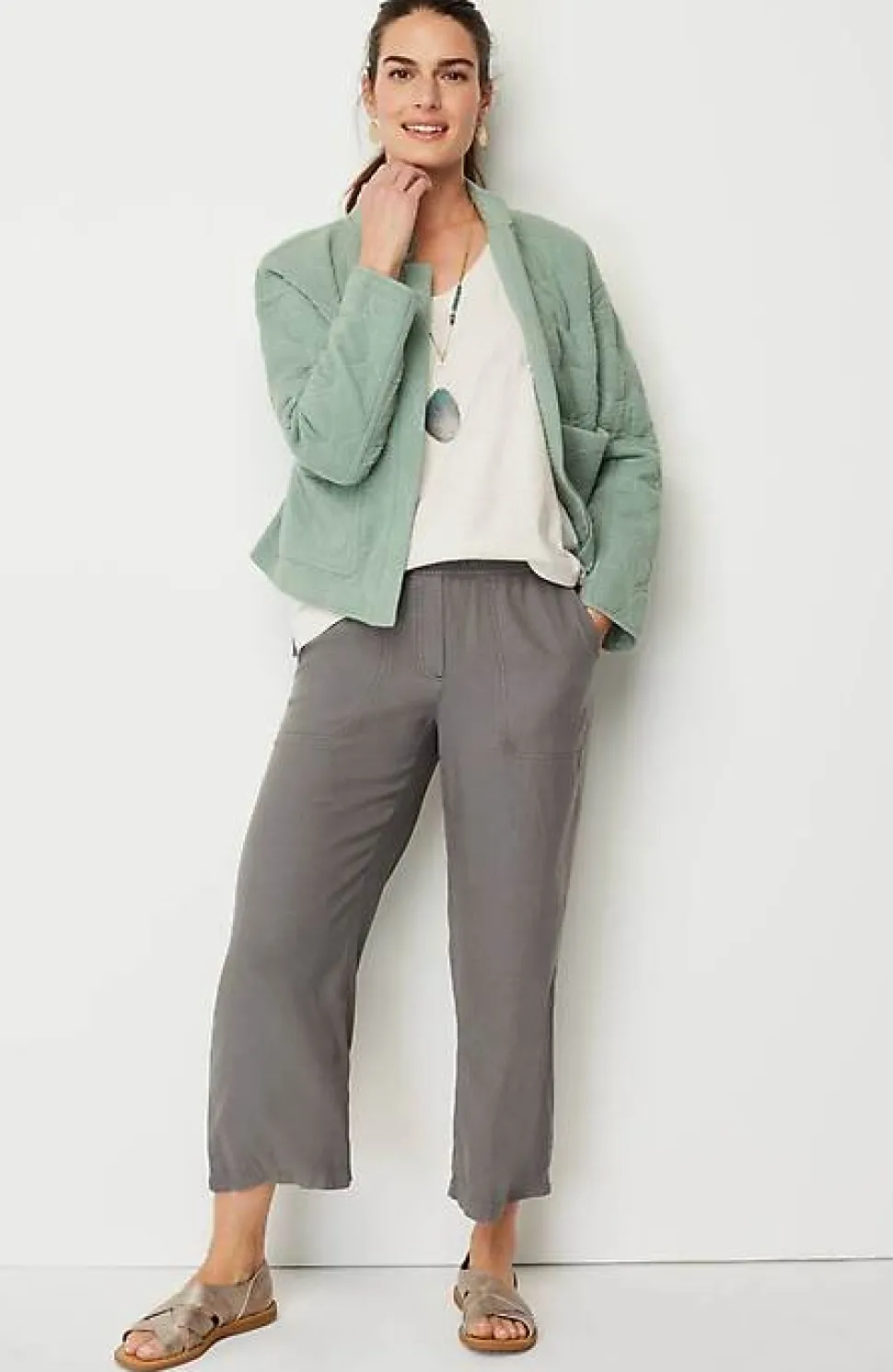 Pure Jill Double-Gauze Quilted Jacket | Jjill