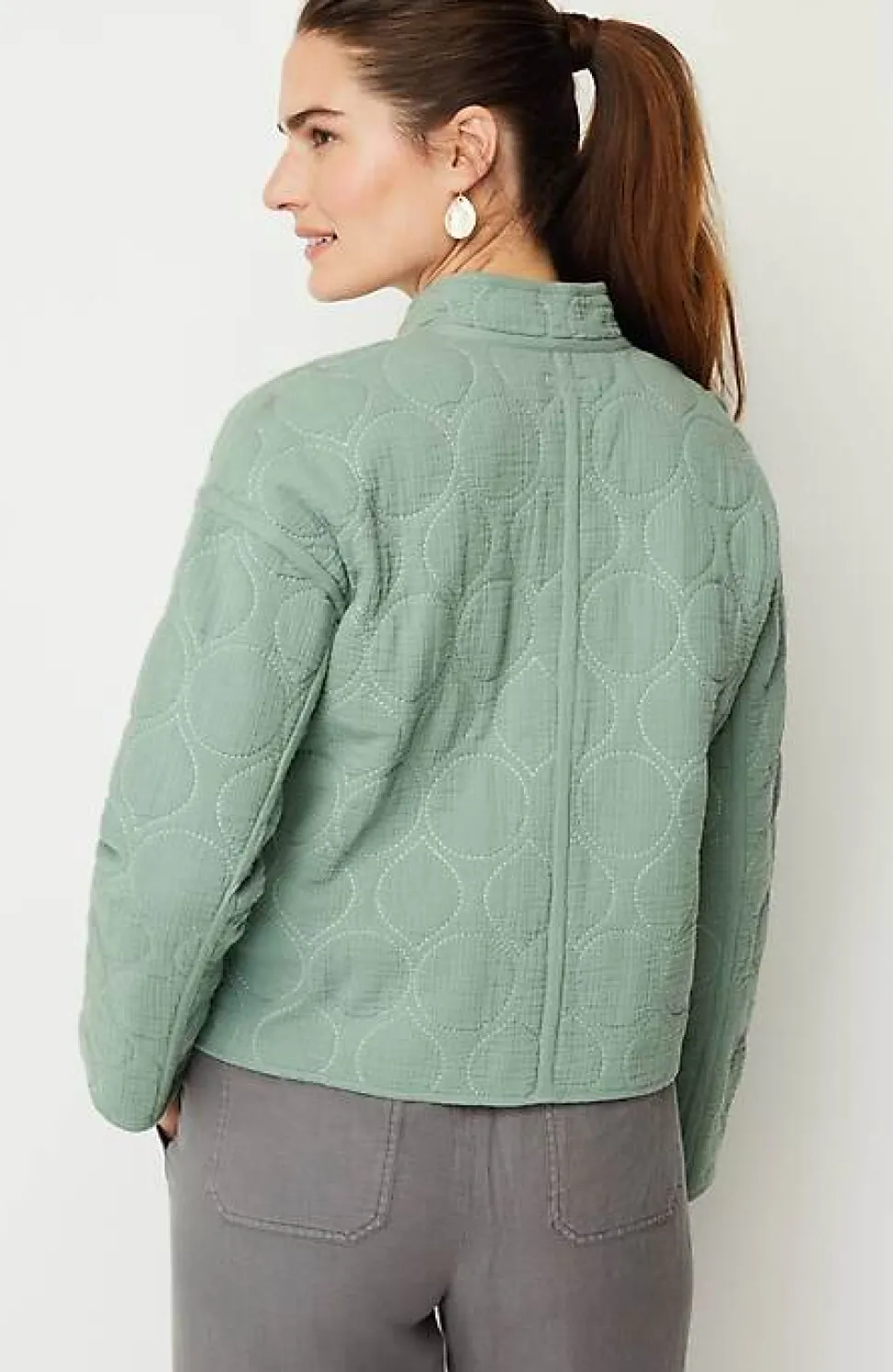 Pure Jill Double-Gauze Quilted Jacket | Jjill
