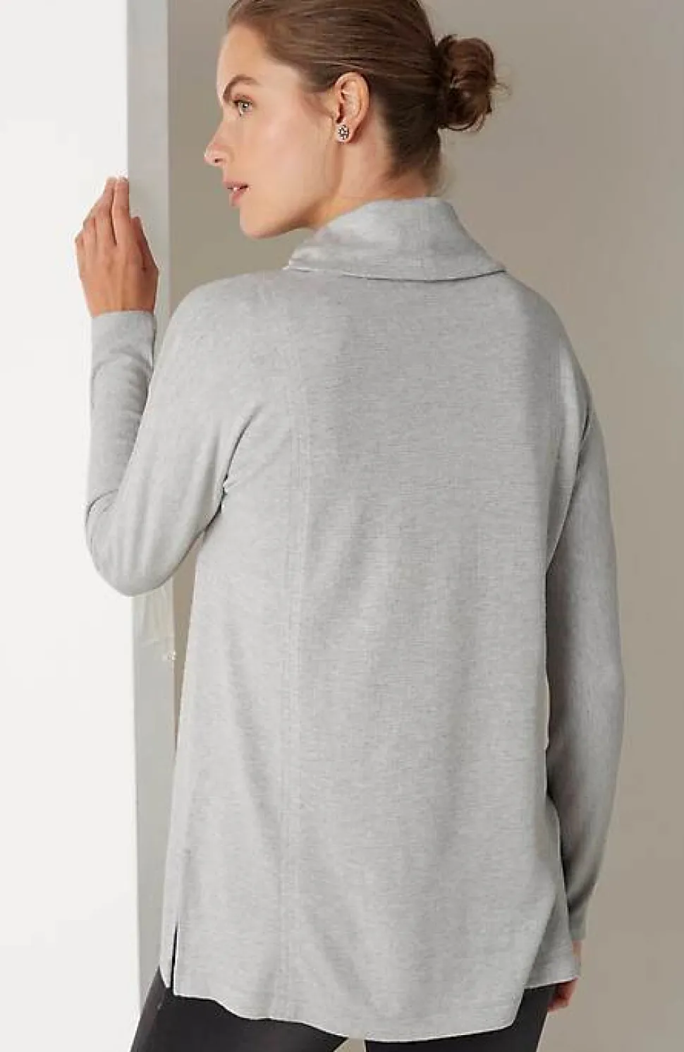 Pure Jill Double-Knit Draped Cowl-Neck Tunic | Jjill