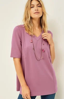 Pure Jill Double-Knit Seamed Tunic | Jjill