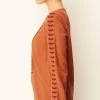 Pure Jill Embroidered Buttoned-Cuff Top | Jjill