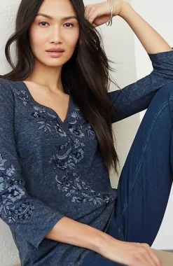 Pure Jill Embroidered Jersey Tunic | Jjill