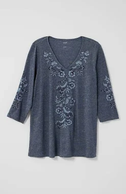 Pure Jill Embroidered Jersey Tunic | Jjill