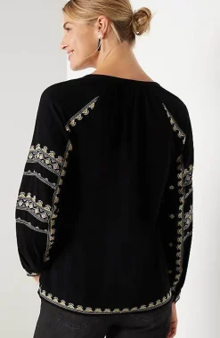 Pure Jill Embroidered Popover Top | Jjill