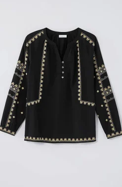 Pure Jill Embroidered Popover Top | Jjill