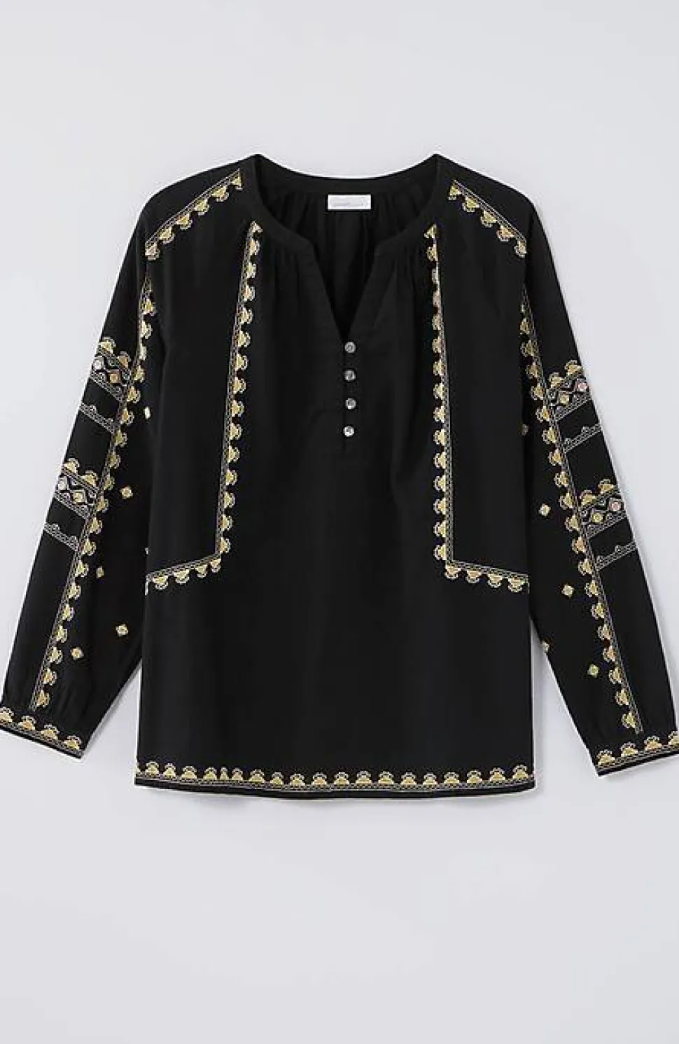 Pure Jill Embroidered Popover Top | Jjill