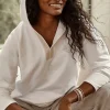 Pure Jill French Terry Embroidered-Hood Pullover | Jjill