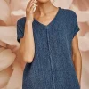Pure Jill Fringed-Hem V-Neck Sweater | Jjill